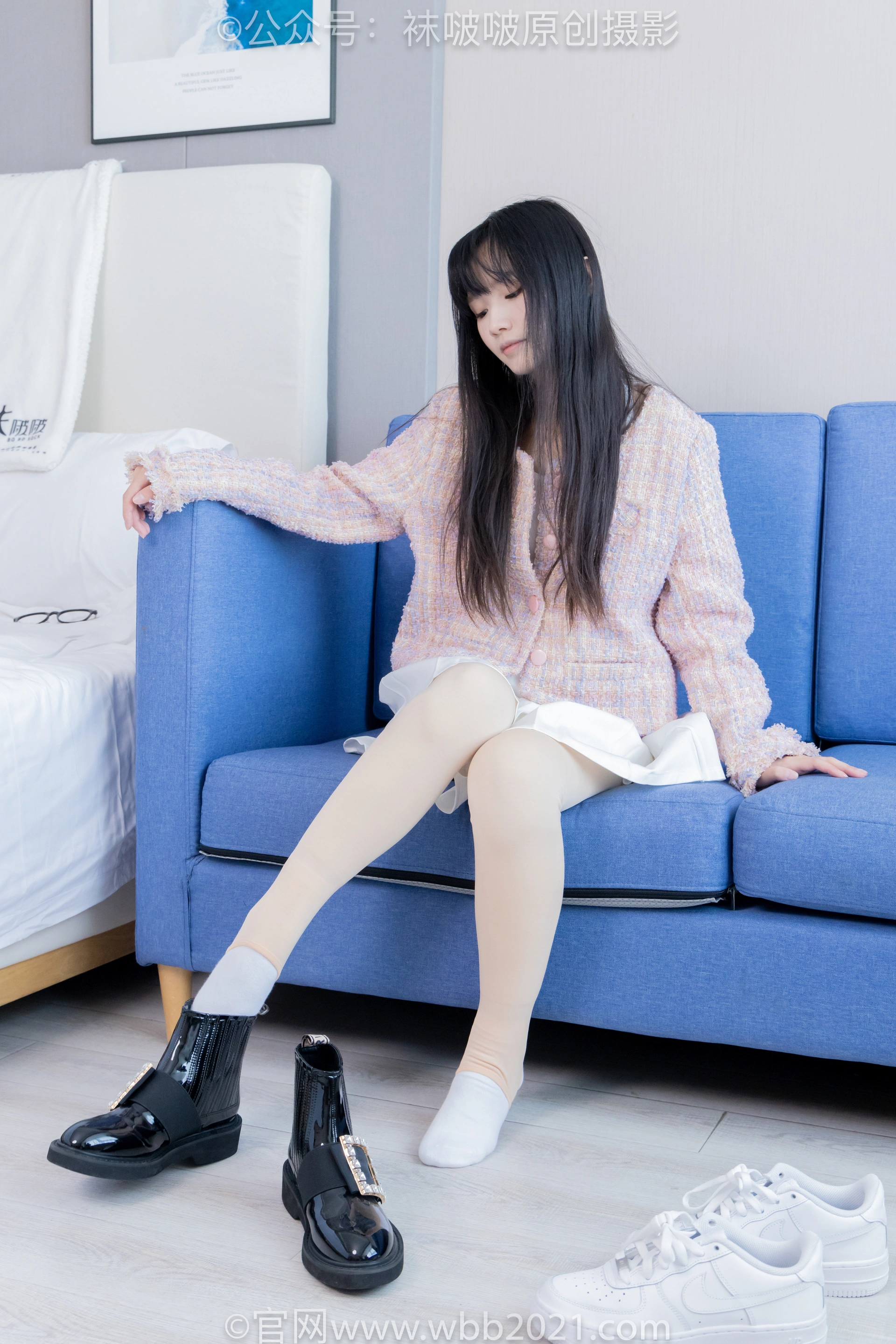 [BoBoSocks袜啵啵] NO.438 甜甜圈-皮鞋、板鞋、白棉袜、黑色踩脚袜、肉色踩脚袜（花絮版） 0